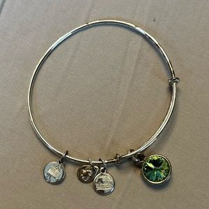 Alex and Ani Peridot Charm Bracelet